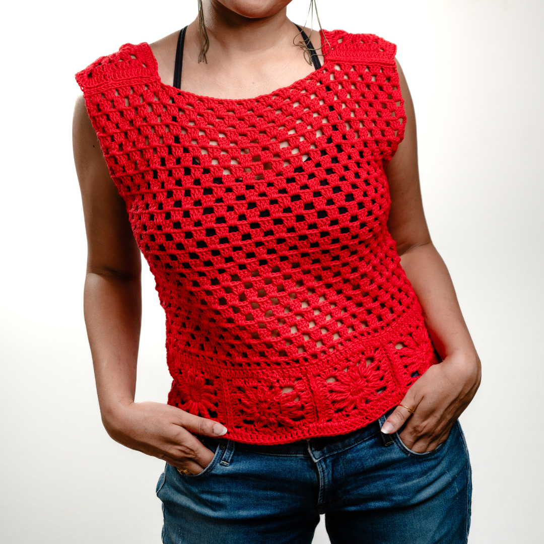 DAHLIA Handmade Crochet Top | Vintage inspired, Lightweight & Breathable