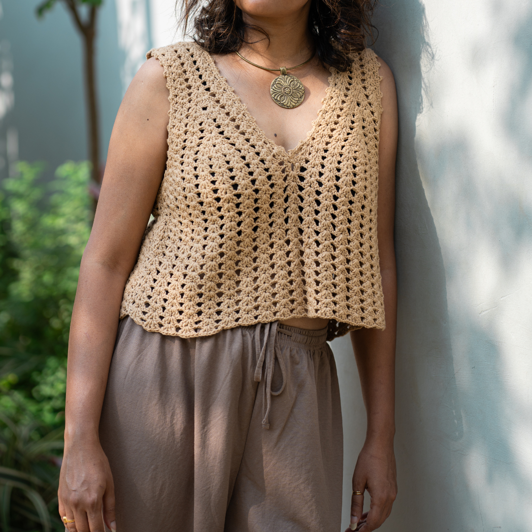 DUNE Crochet Crop Top | Handmade Boho Summer Style