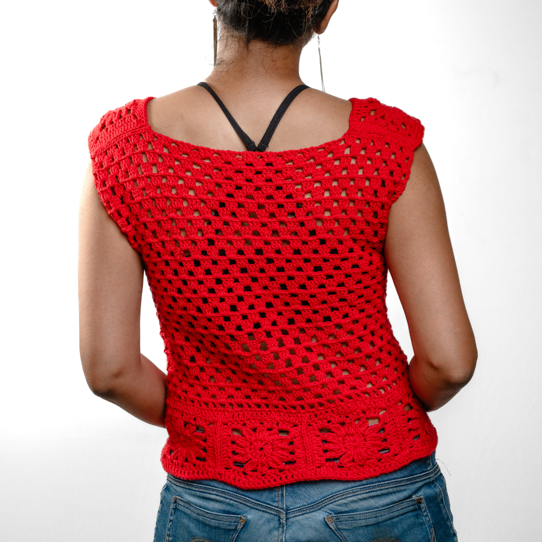 DAHLIA Handmade Crochet Top | Vintage inspired, Lightweight & Breathable