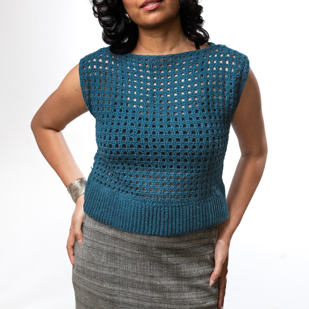 AFREEN Crochet Boxy Top | Handmade Sustainable Summer Essential