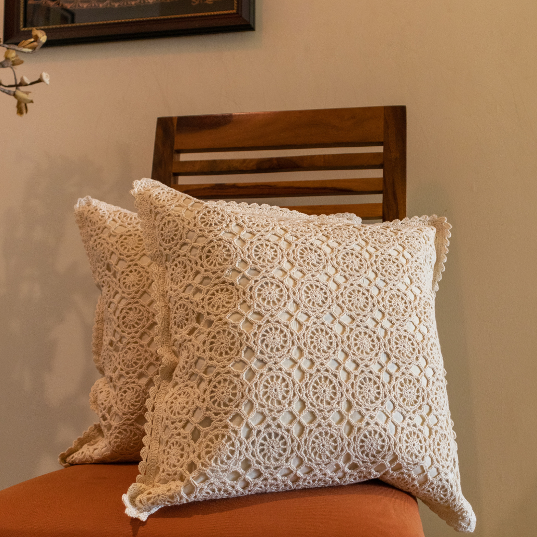 NAZ Crochet Cushion Covers | Handcrafted Artisan made Decor