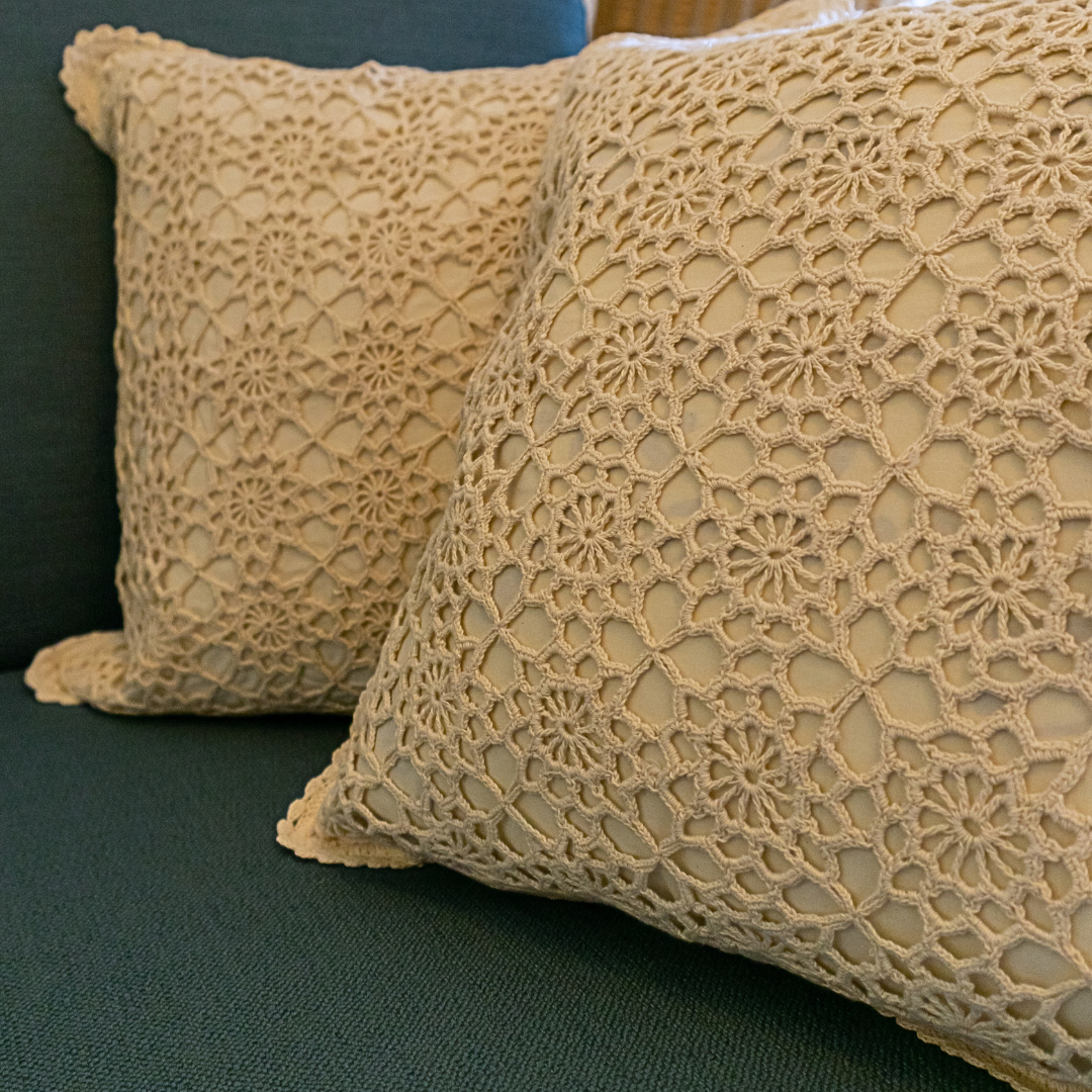 ZIBA Crochet Cushion Covers | Handcrafted Artisan made Decor