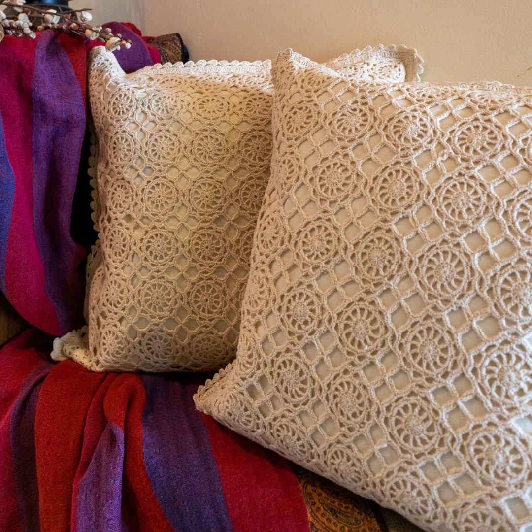 NAZ Crochet Cushion Covers | Handcrafted Artisan made Decor