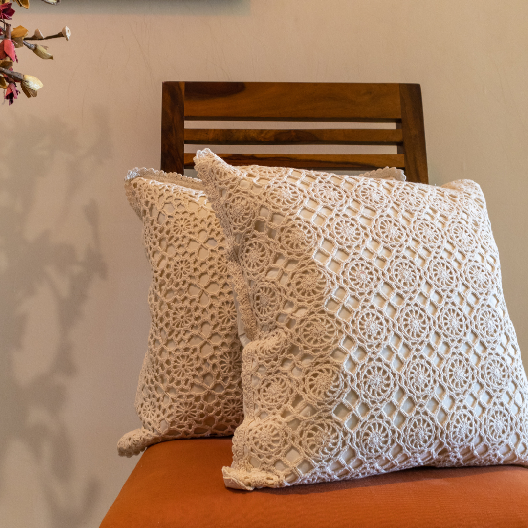 NAZ Crochet Cushion Covers | Handcrafted Artisan made Decor