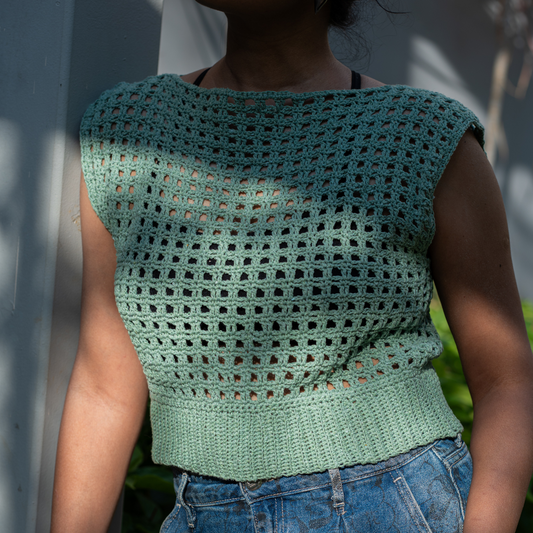 AFREEN Crochet Boxy Top | Handmade Sustainable Summer Essential